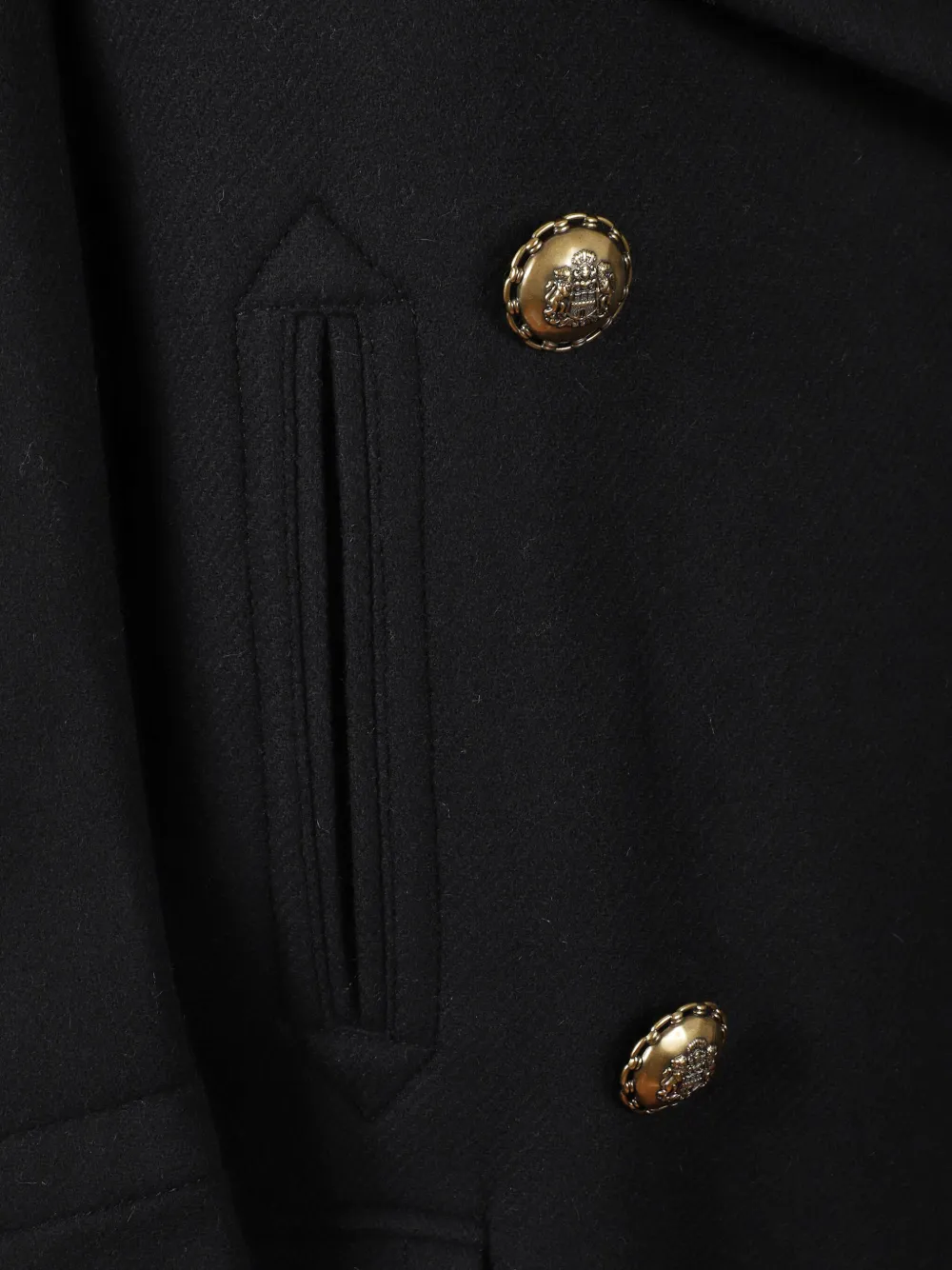 ZIMMERMANN Hypnotic jas met dubbele rij knopen Zwart