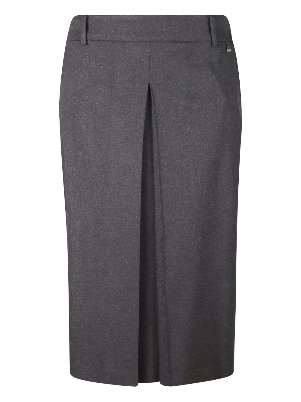 Herno Pleated Midi Skirt In Gray