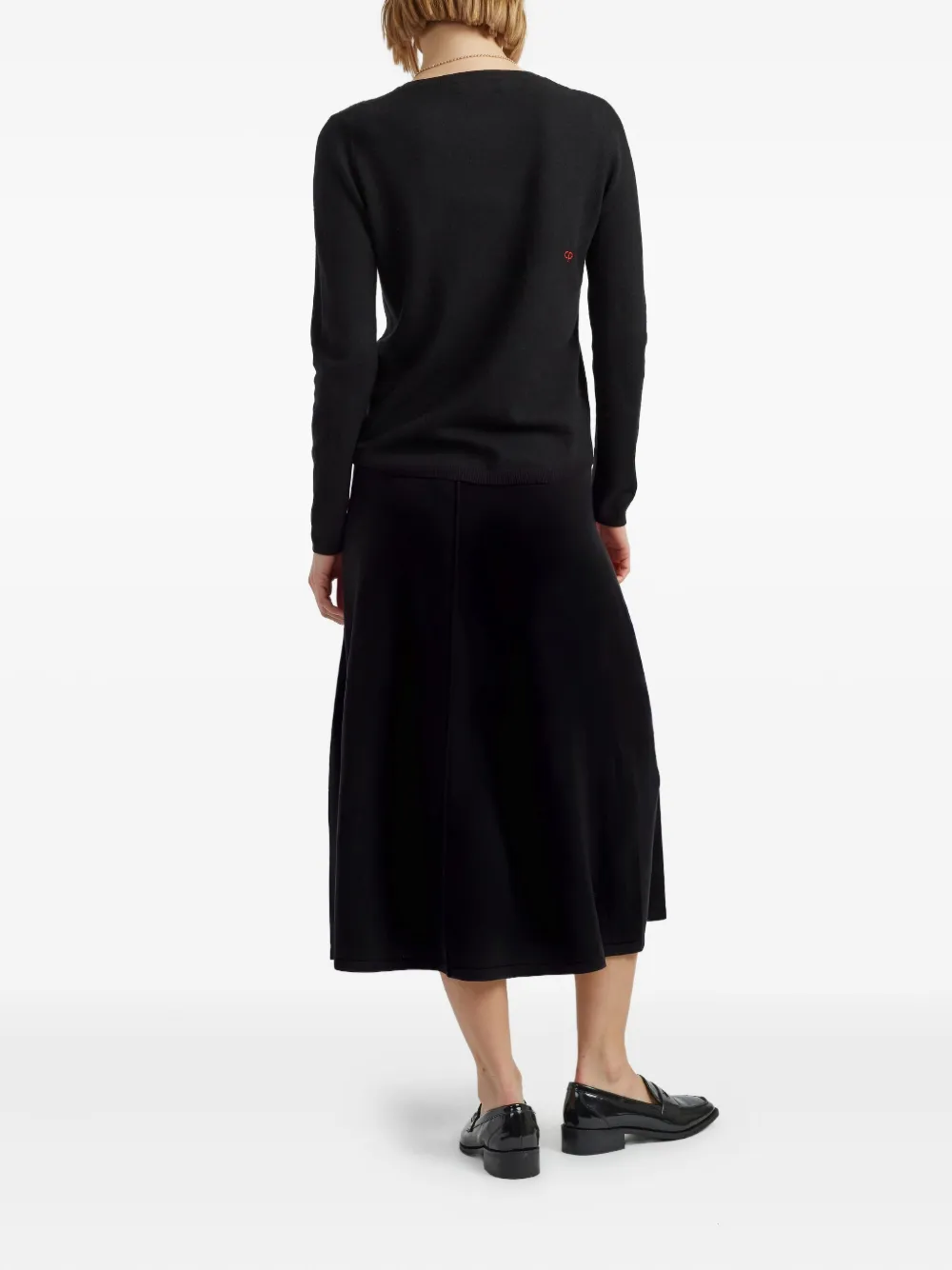 Chinti & Parker Heart-embellished Sweater In Black