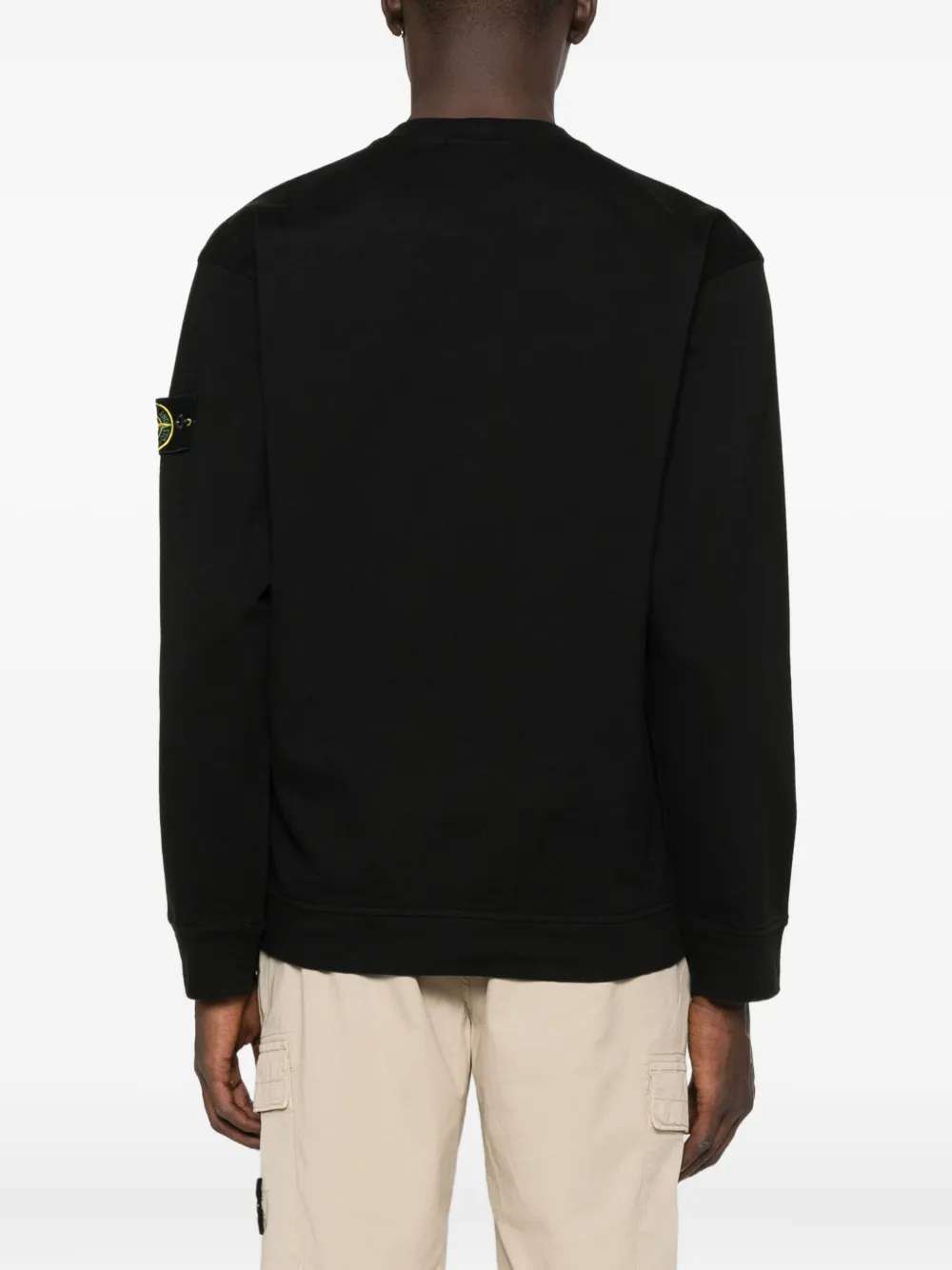 Stone Island Sweater met logopatch Zwart