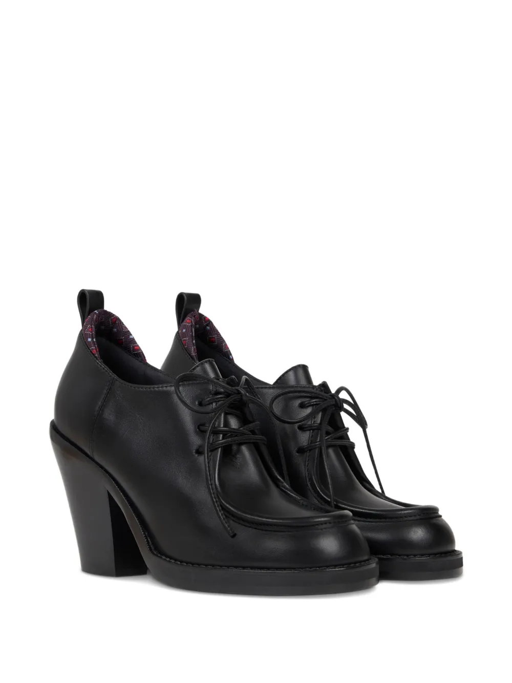 ETRO 75mm lace-up leather derby shoes Black