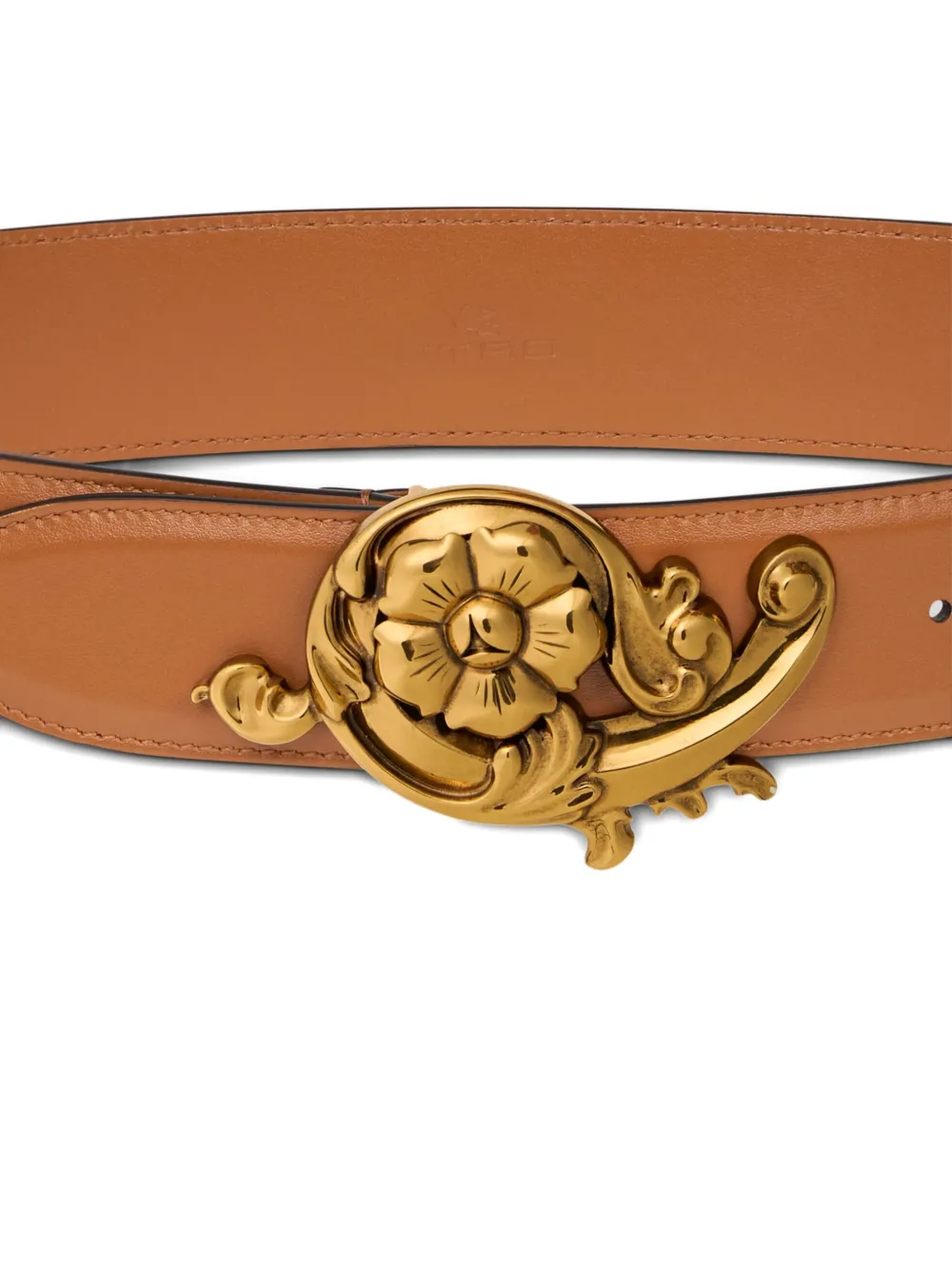 ETRO floral-buckle leather belt - Bruin