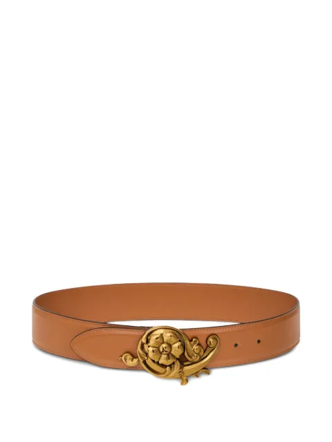 ETRO floral-buckle leather belt