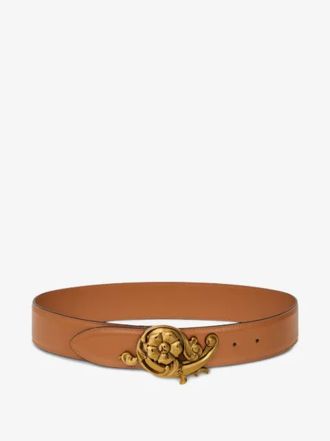ETRO ceinture en cuir à boucle fleur
