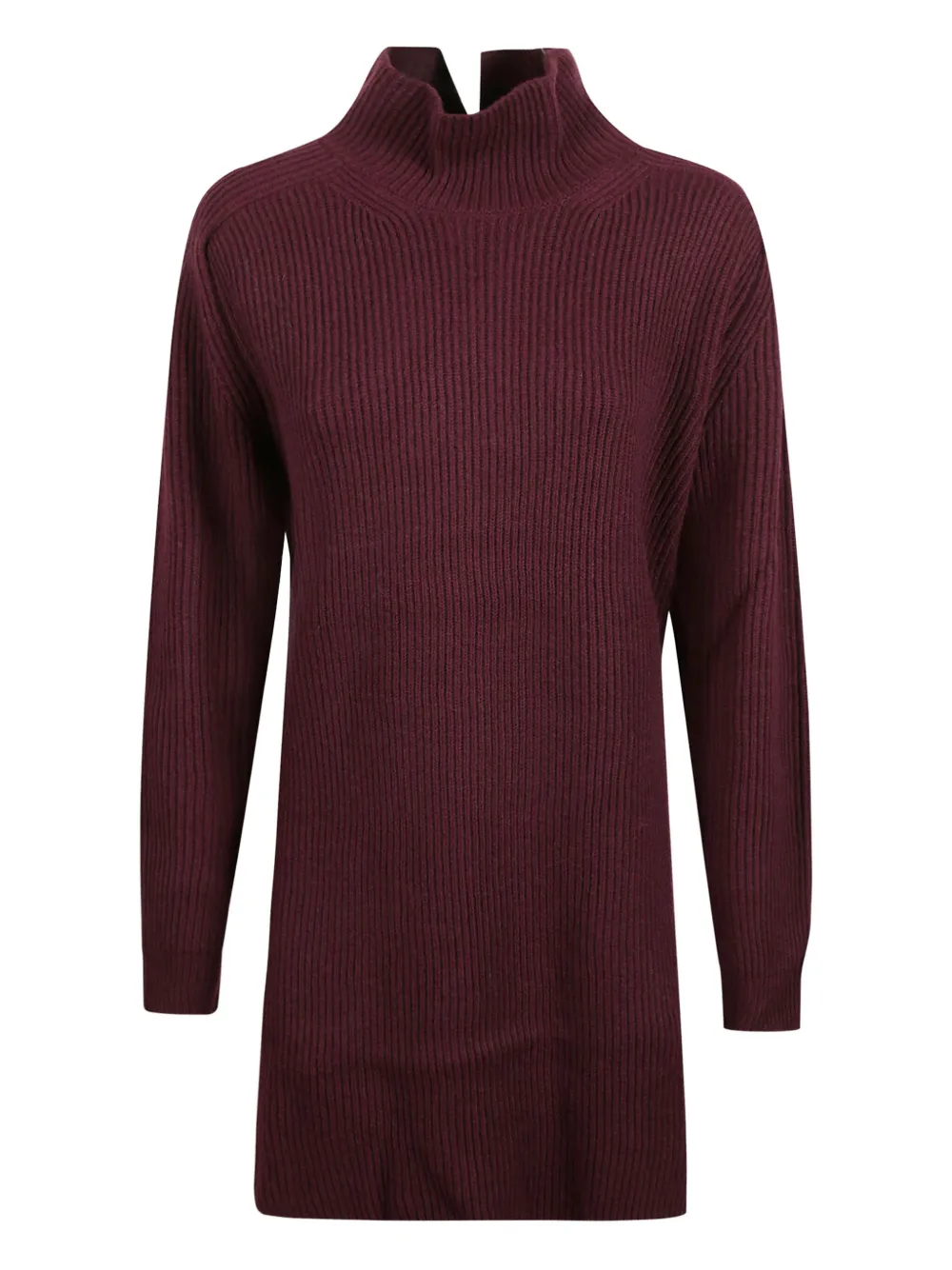 DONDUP turtleneck ribbed dress - Rosso