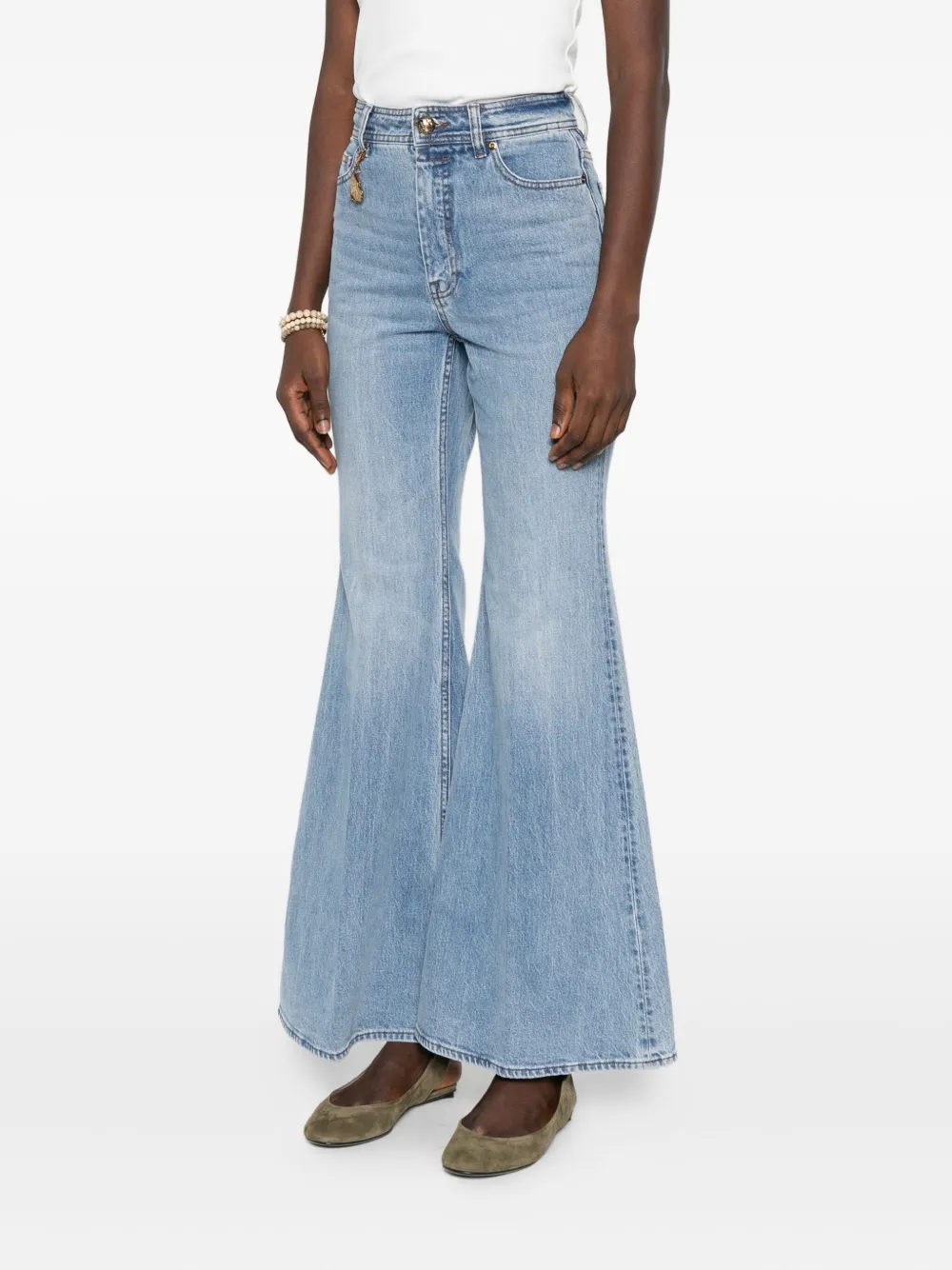 ZIMMERMANN Flared jeans met bedel Blauw
