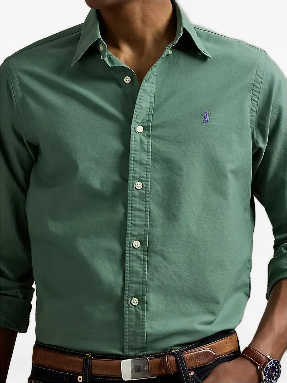 Polo Ralph Lauren Overhemd met geborduurd logo Groen