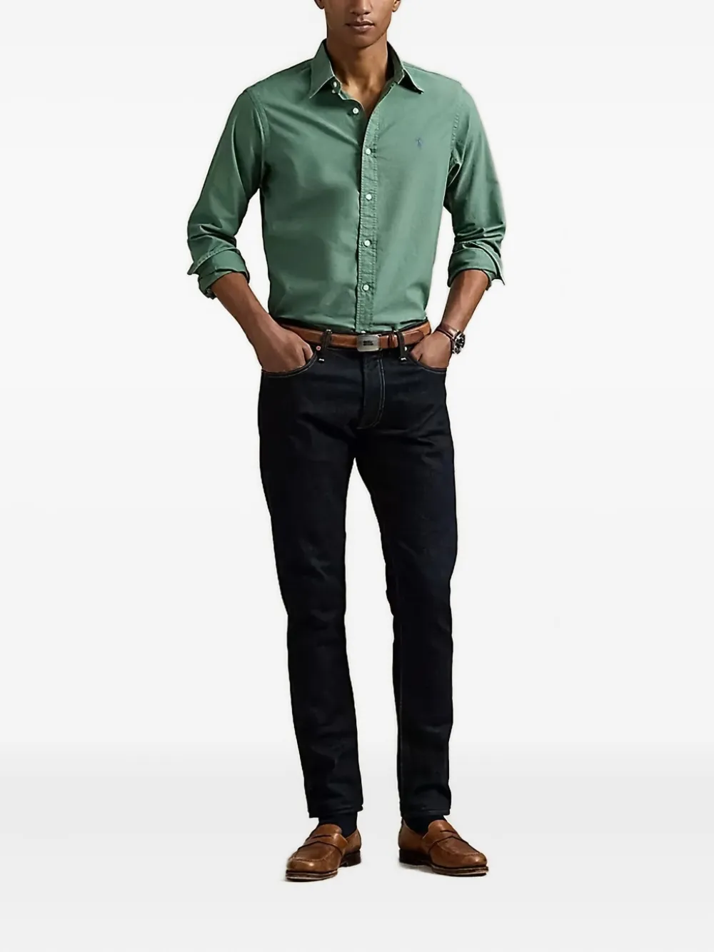 Polo Ralph Lauren Overhemd met geborduurd logo Groen