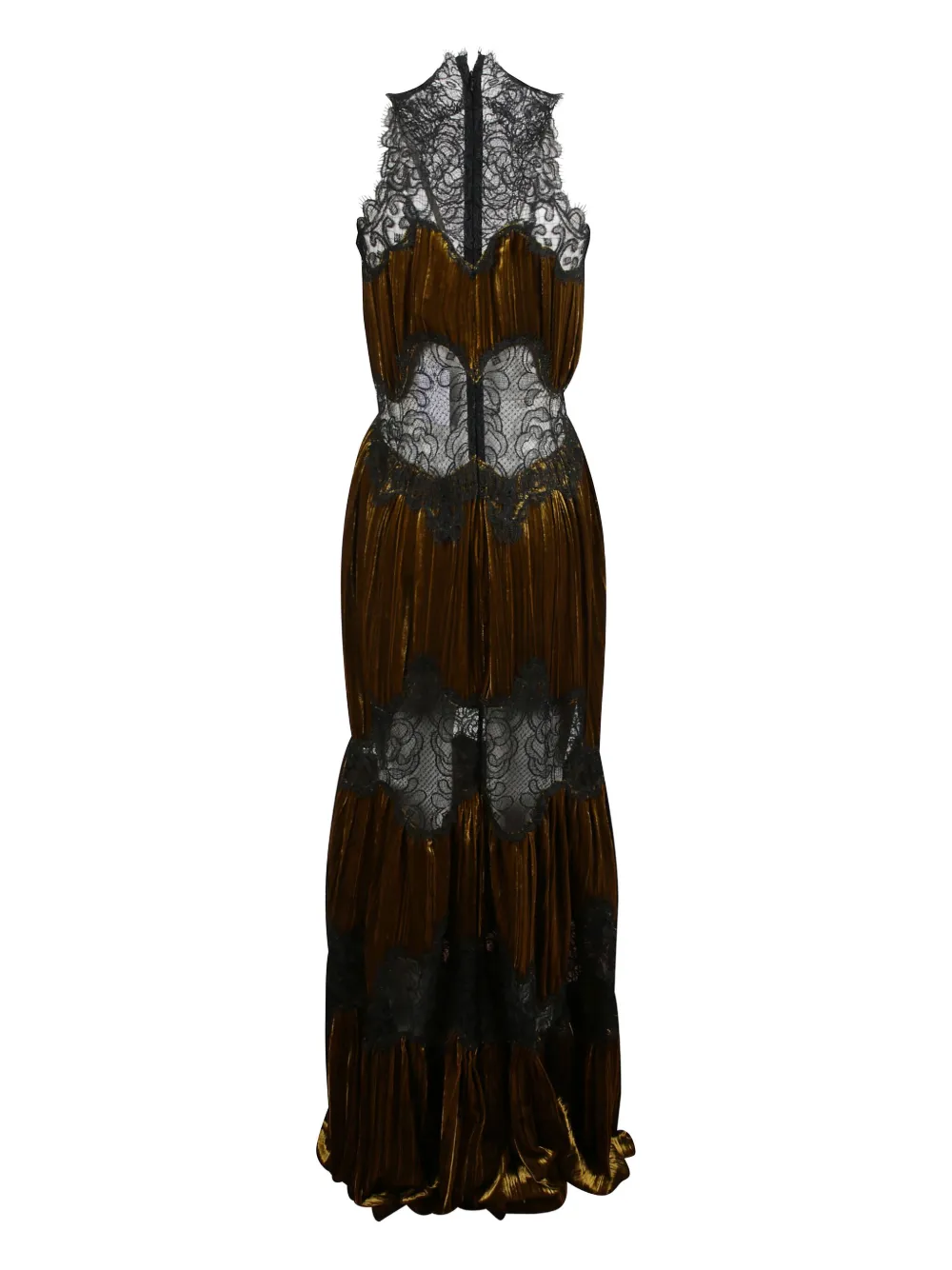 Costarellos Nassia Round-neck Maxi Dress In Burgundy
