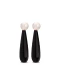 Sophie Buhai Angelyne onyx pearl earrings - BLACK