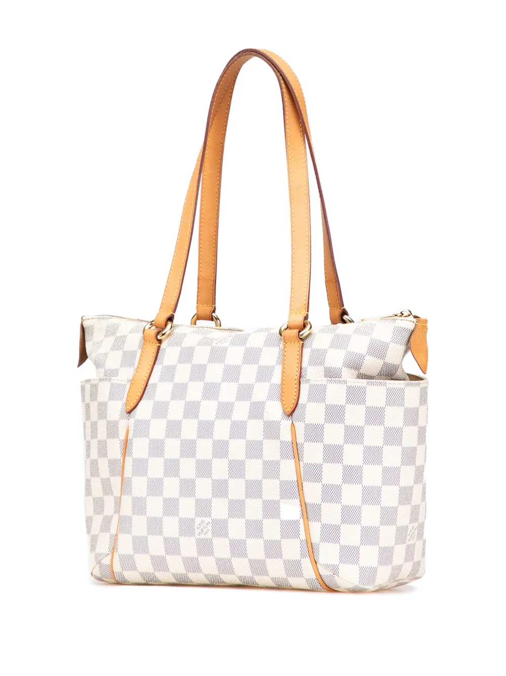 Pre-owned Louis Vuitton 2012 Damier Azur Totally Pm Tote Bag In White