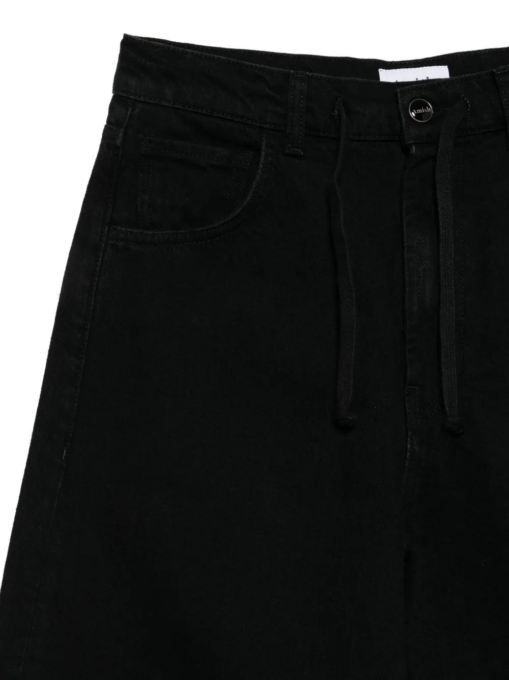 Amish Drawstring-waist Jeans In Black