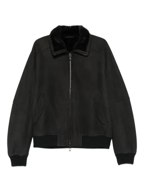 Emporio Armani fur-collar zip-front jacket