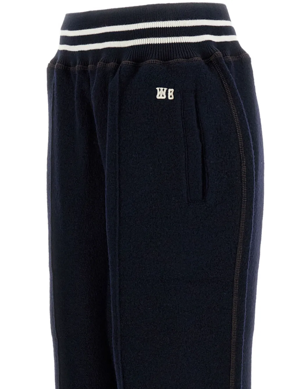 Wales Bonner Broek met geribbelde afwerking Blauw