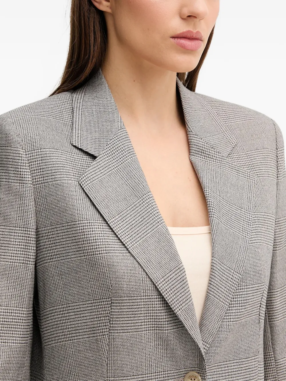 Joop! Josie geruite blazer Grijs