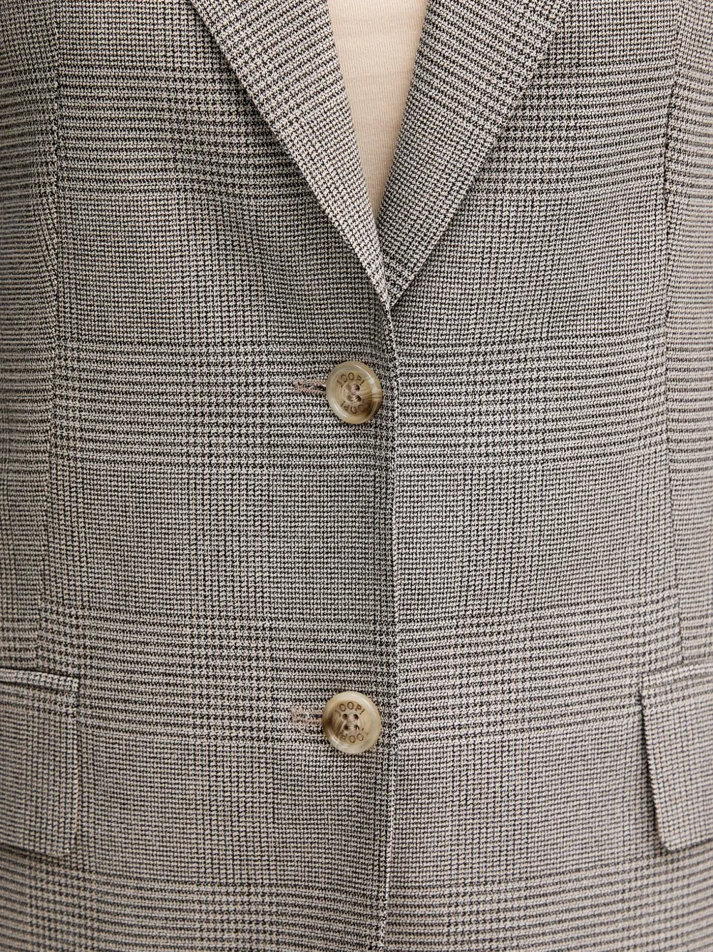 Joop! Josie geruite blazer Grijs