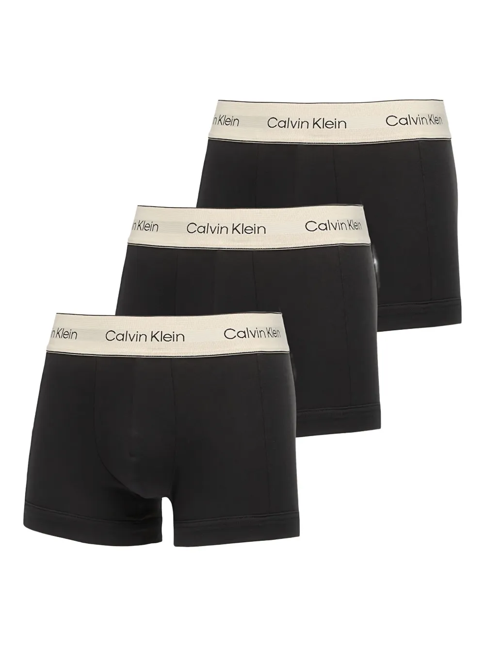 Calvin Klein Drie boxershorts met logodetail Zwart