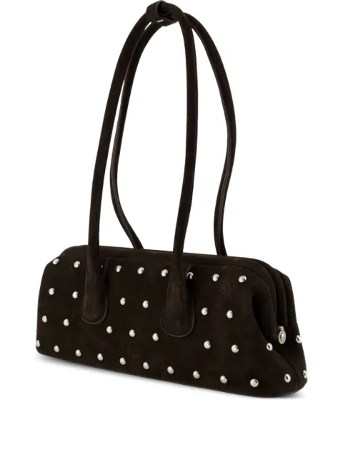 Osoi mini Boat Wide stud-embellished suede shoulder bag