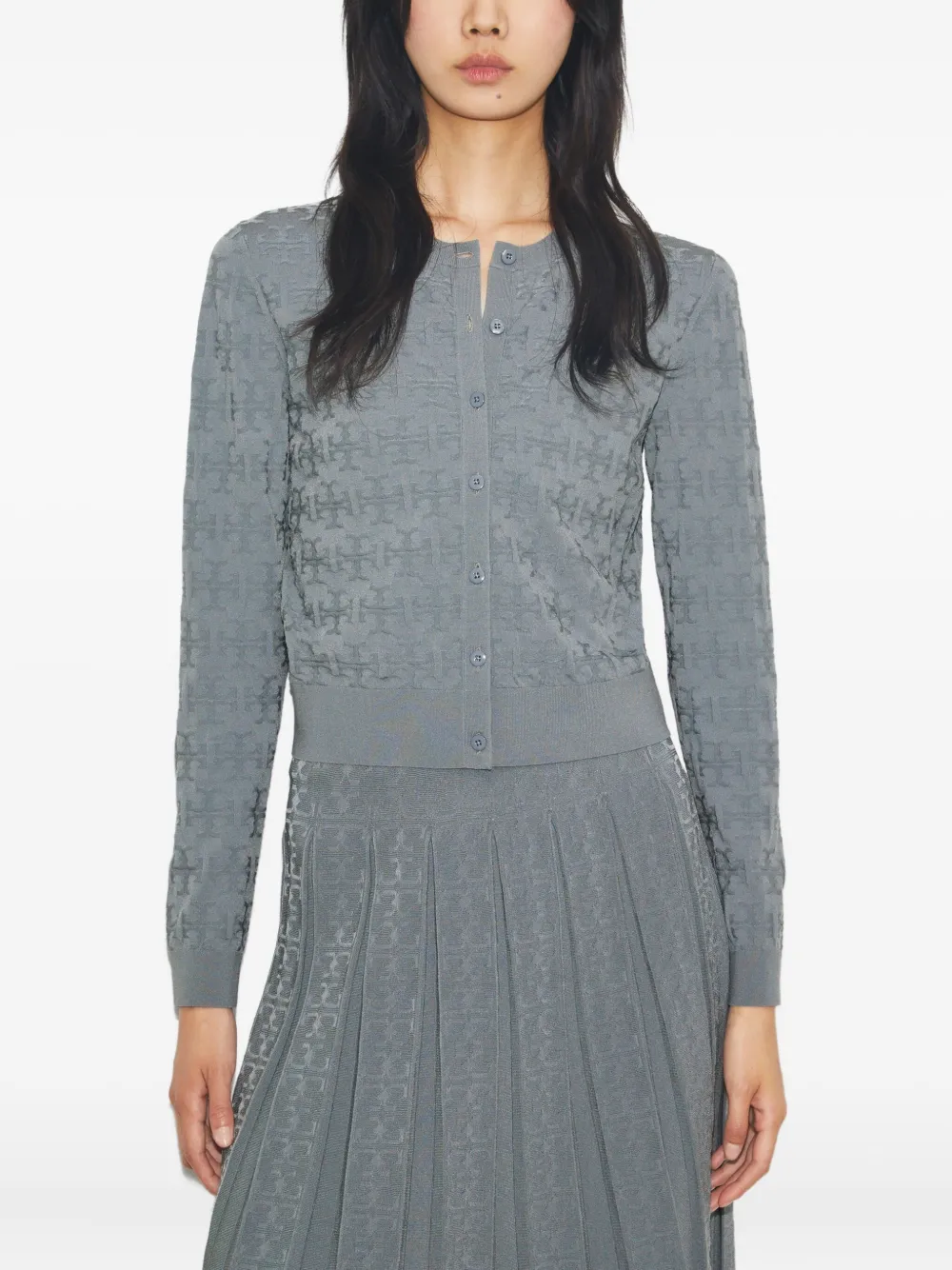 Tory Burch Sjaal met monogram Grijs