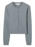 Tory Burch monogram-jacquard cardigan - Grey