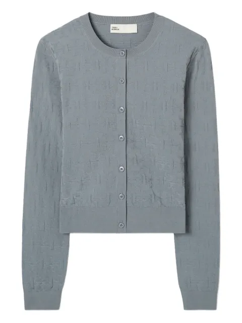 Tory Burch monogram-jacquard cardigan