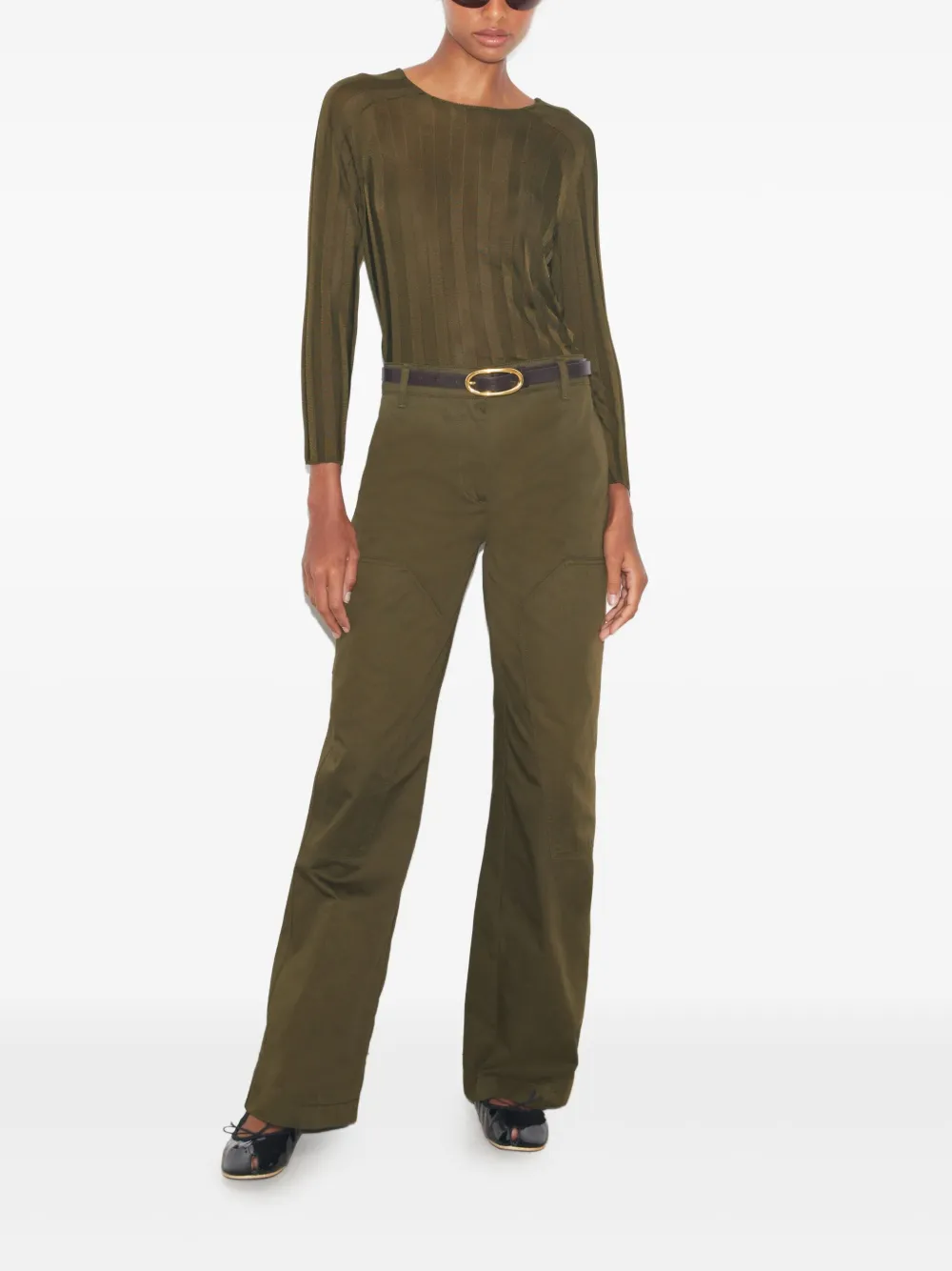 Tory Burch Broek met zak - Groen