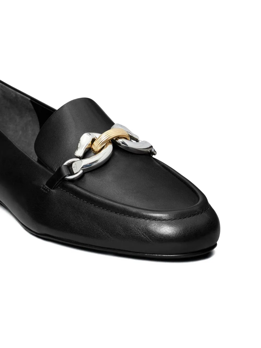 Tory Burch Chain-link Embellishment Loafers In Black