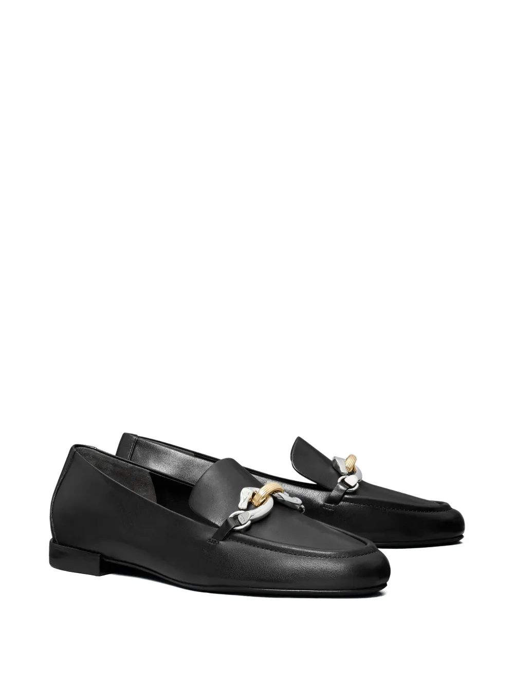 Tory Burch Chain-link Embellishment Loafers In Black