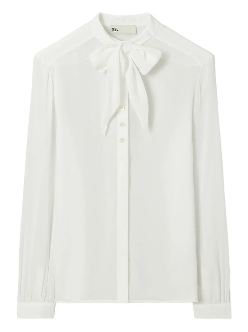 Tory Burch リボンディテール シャツ - ホワイト Tory Burch リボンディテール シャツ - ホワイト