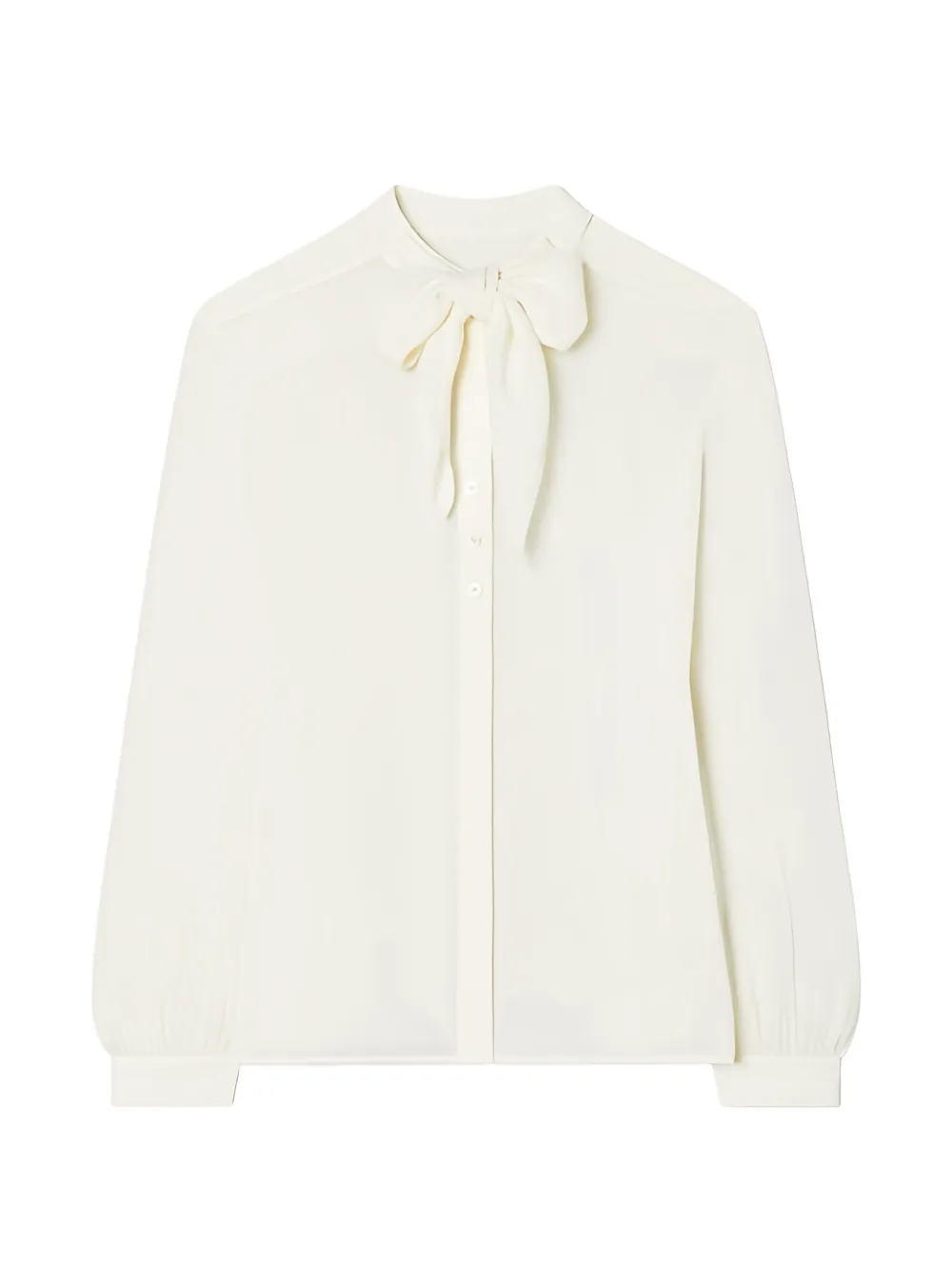 Tory Burch Georgette blouse met strikdetail Wit