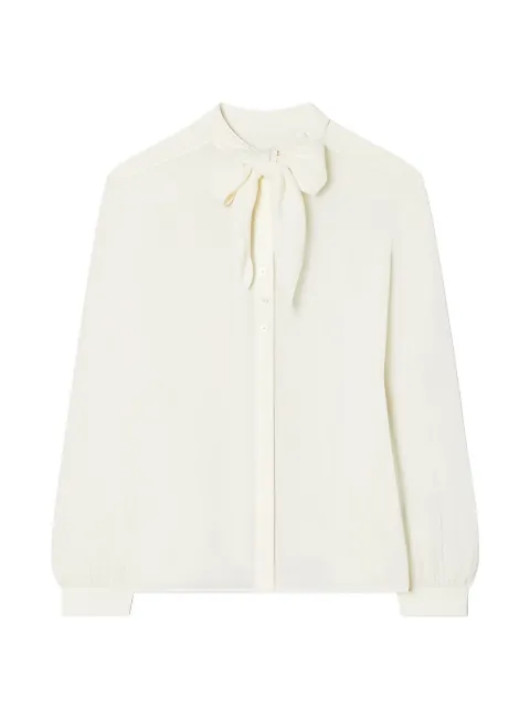 Tory Burch Camicia Georgette con fiocco