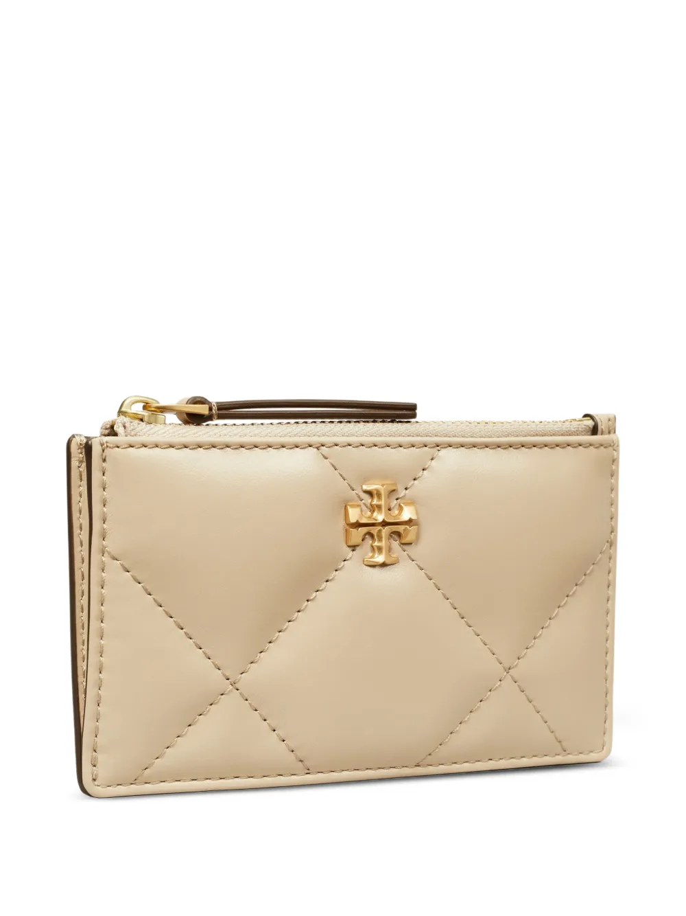 Tory Burch Kira Diamond-quilting Wallet In Neutral