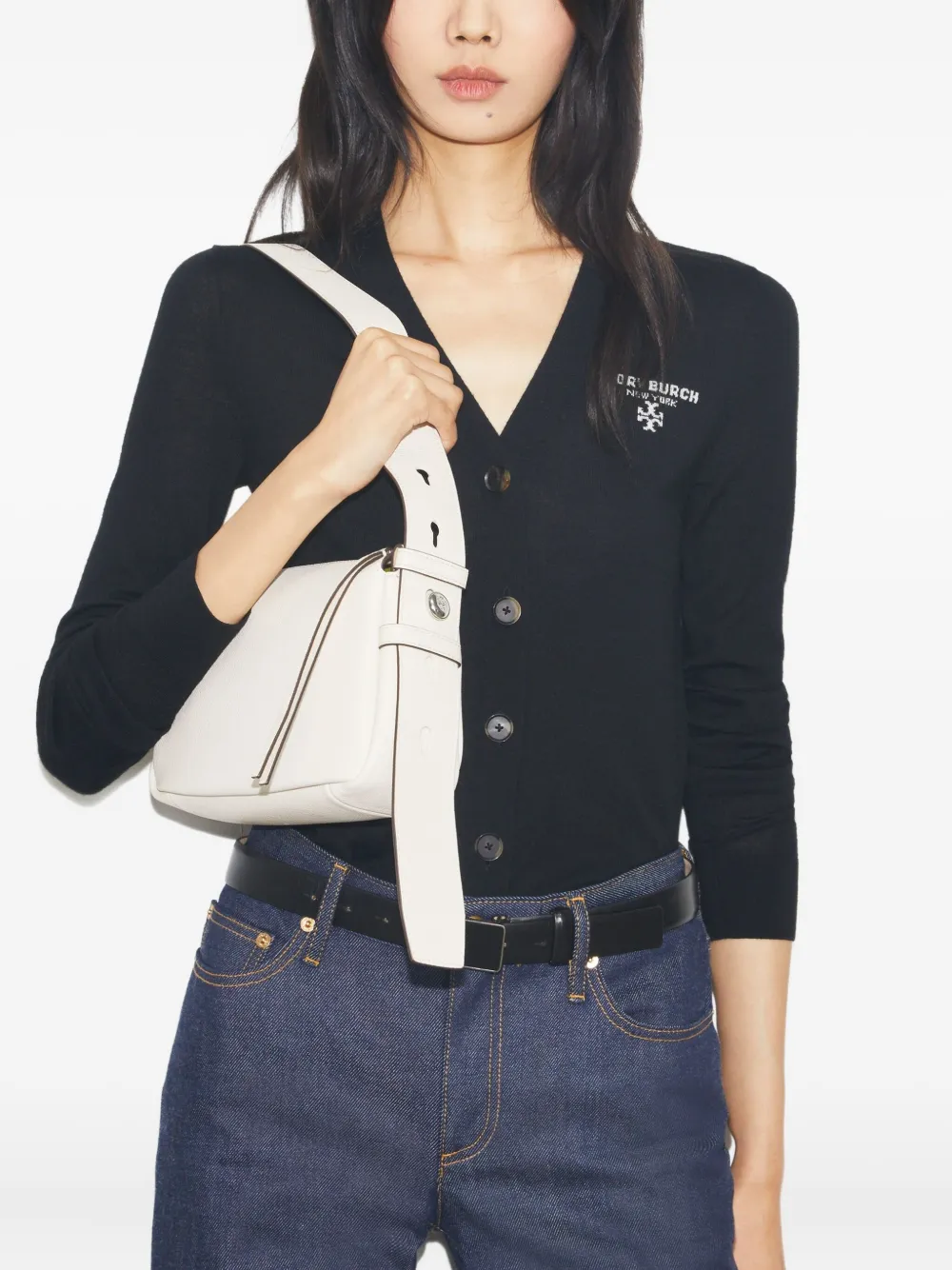 Tory Burch Borsa a spalla Romy piccola - Toni neutri