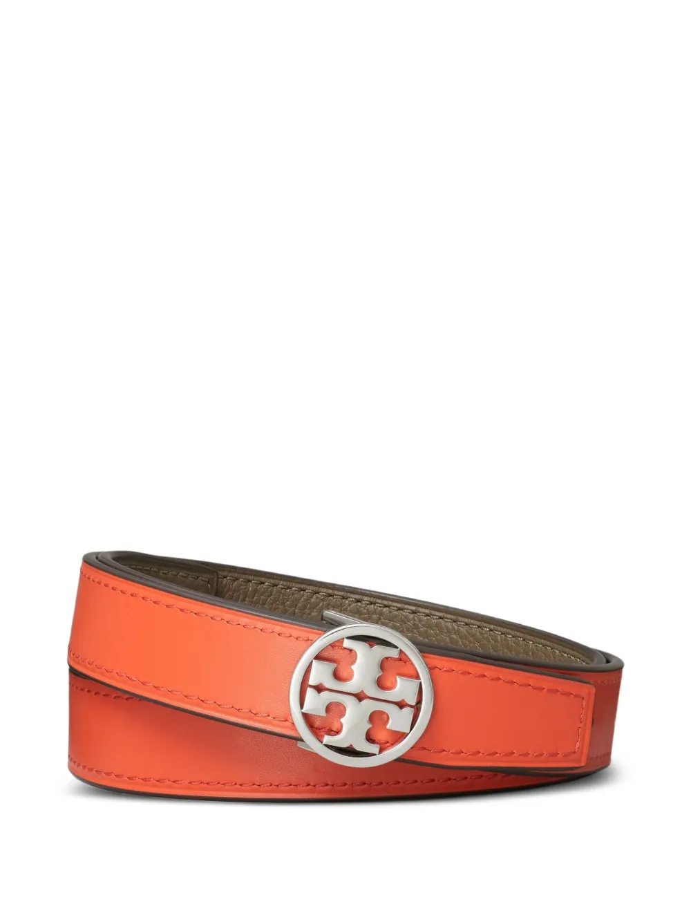 Tory Burch reversible logo-plaque belt - Brown