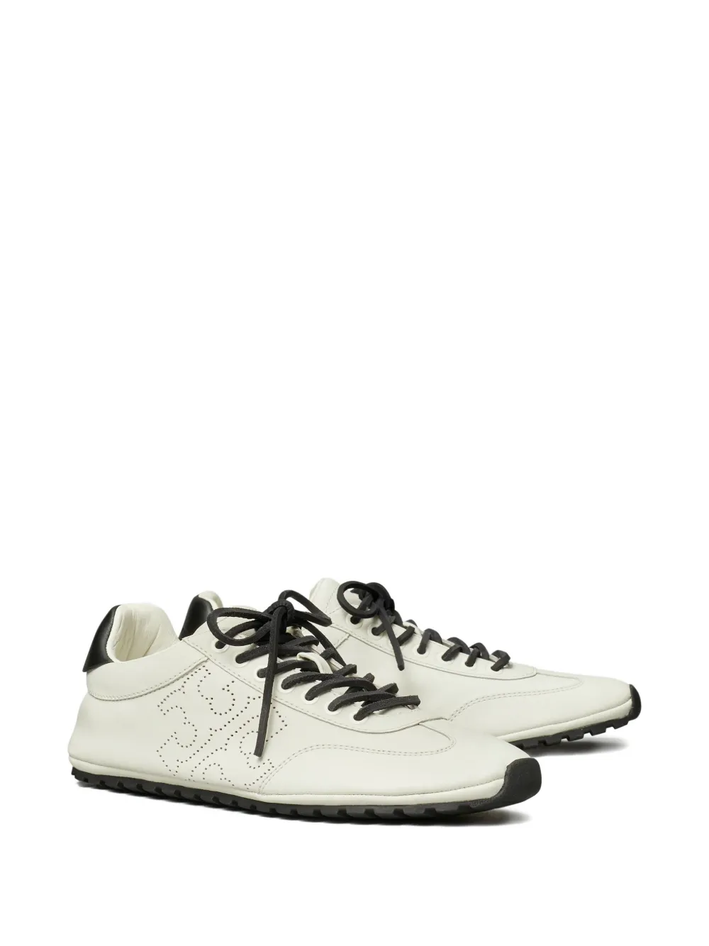 Tory Burch leather perforated sneakers White