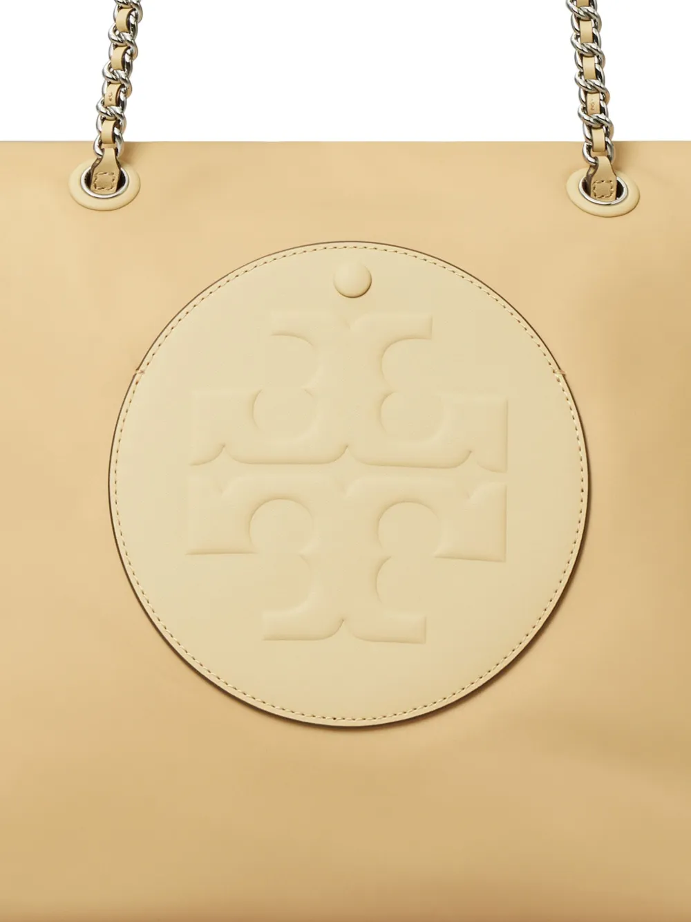 Tory Burch Ella shopper met ketting en rits Beige