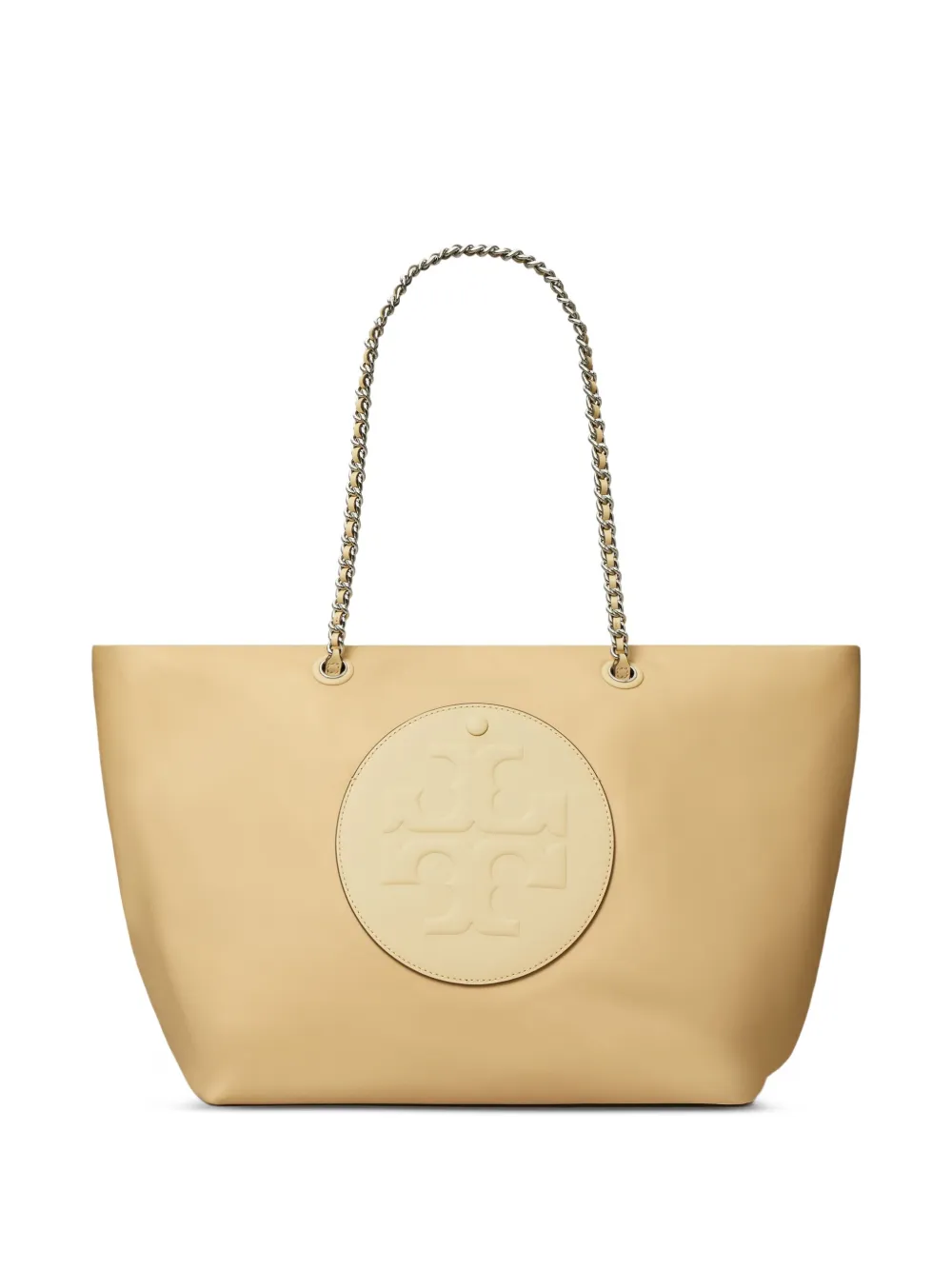 Tory Burch Ella shopper met ketting en rits Beige