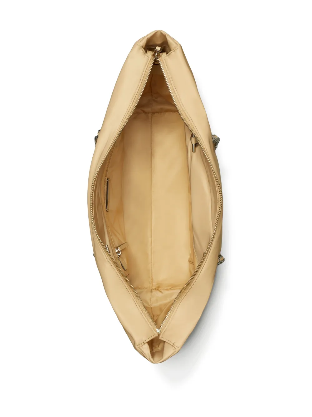 Tory Burch Ella shopper met ketting en rits Beige