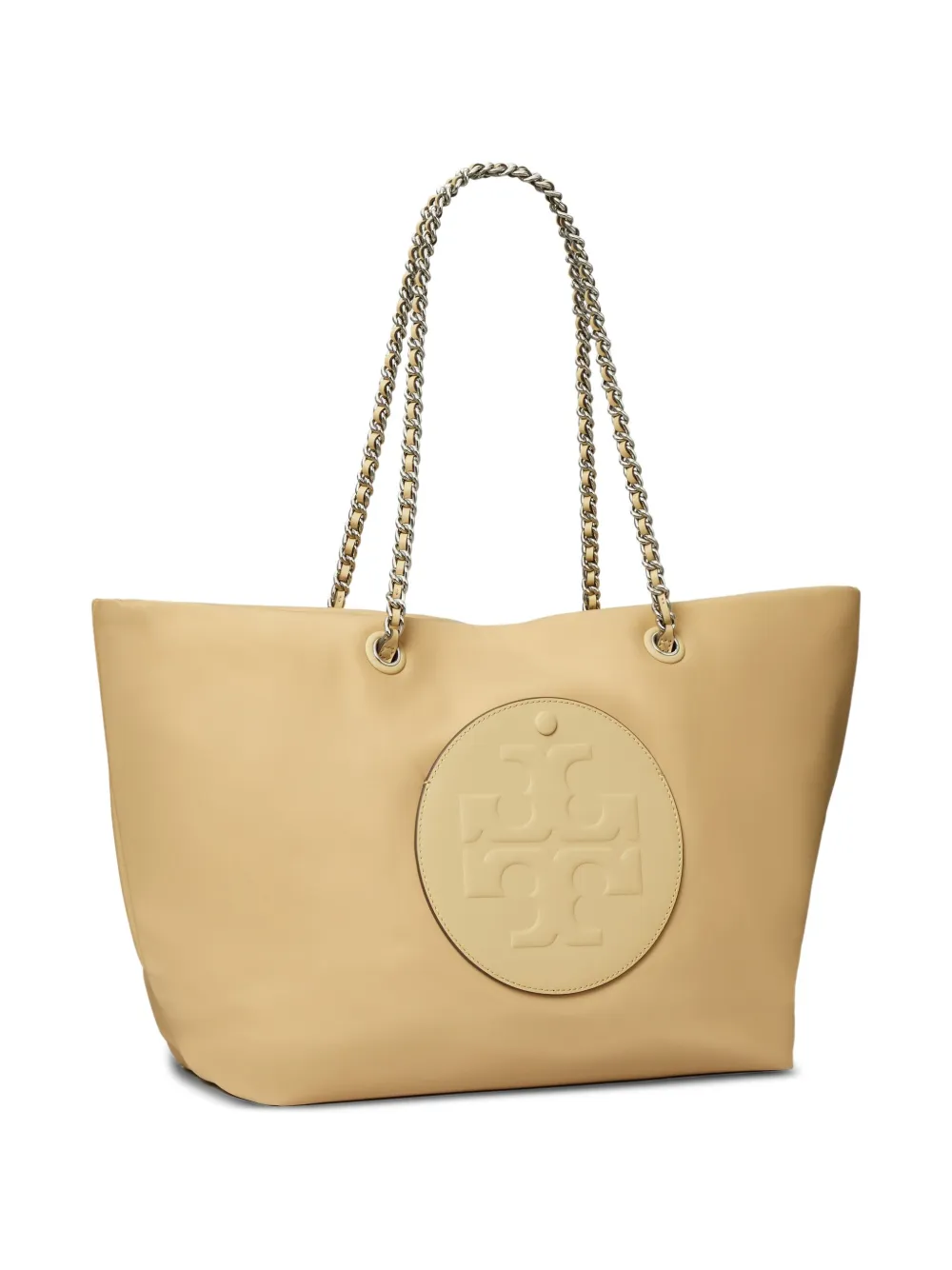 Tory Burch Ella shopper met ketting en rits Beige