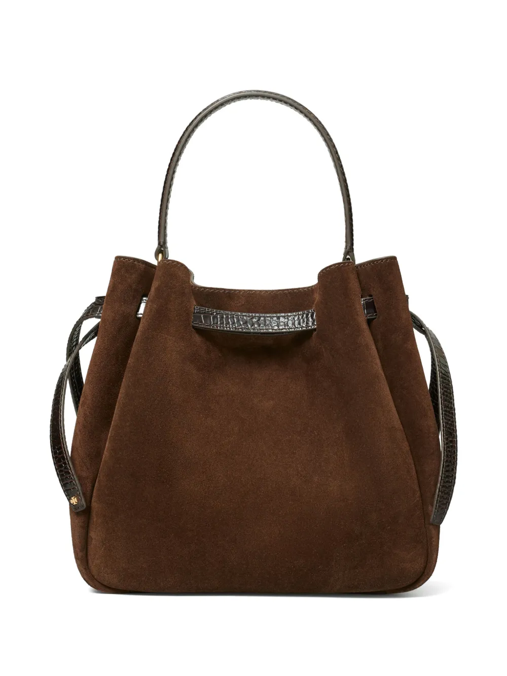Tory Burch Suède bucket-tas Bruin