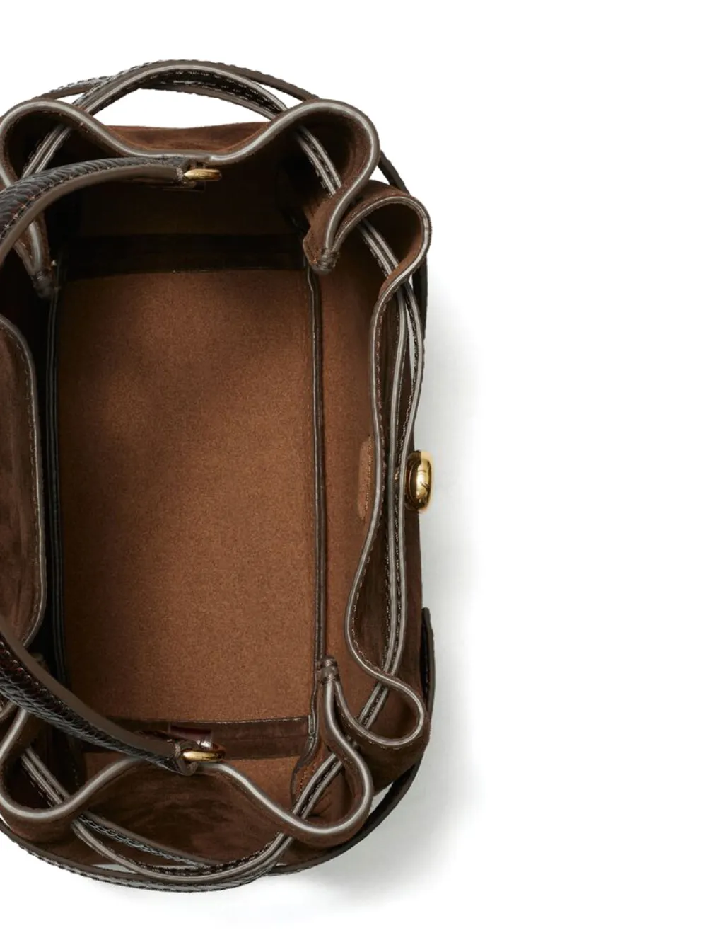 Tory Burch Suède bucket-tas Bruin