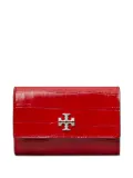 Tory Burch Kira croc-embossed flap wallet - Red