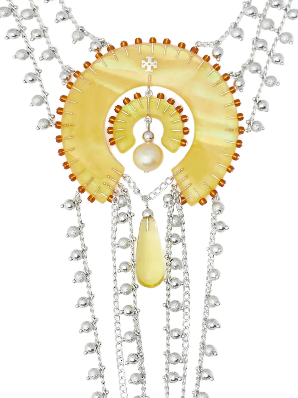 Tory Burch Layered Necklace In Metallic