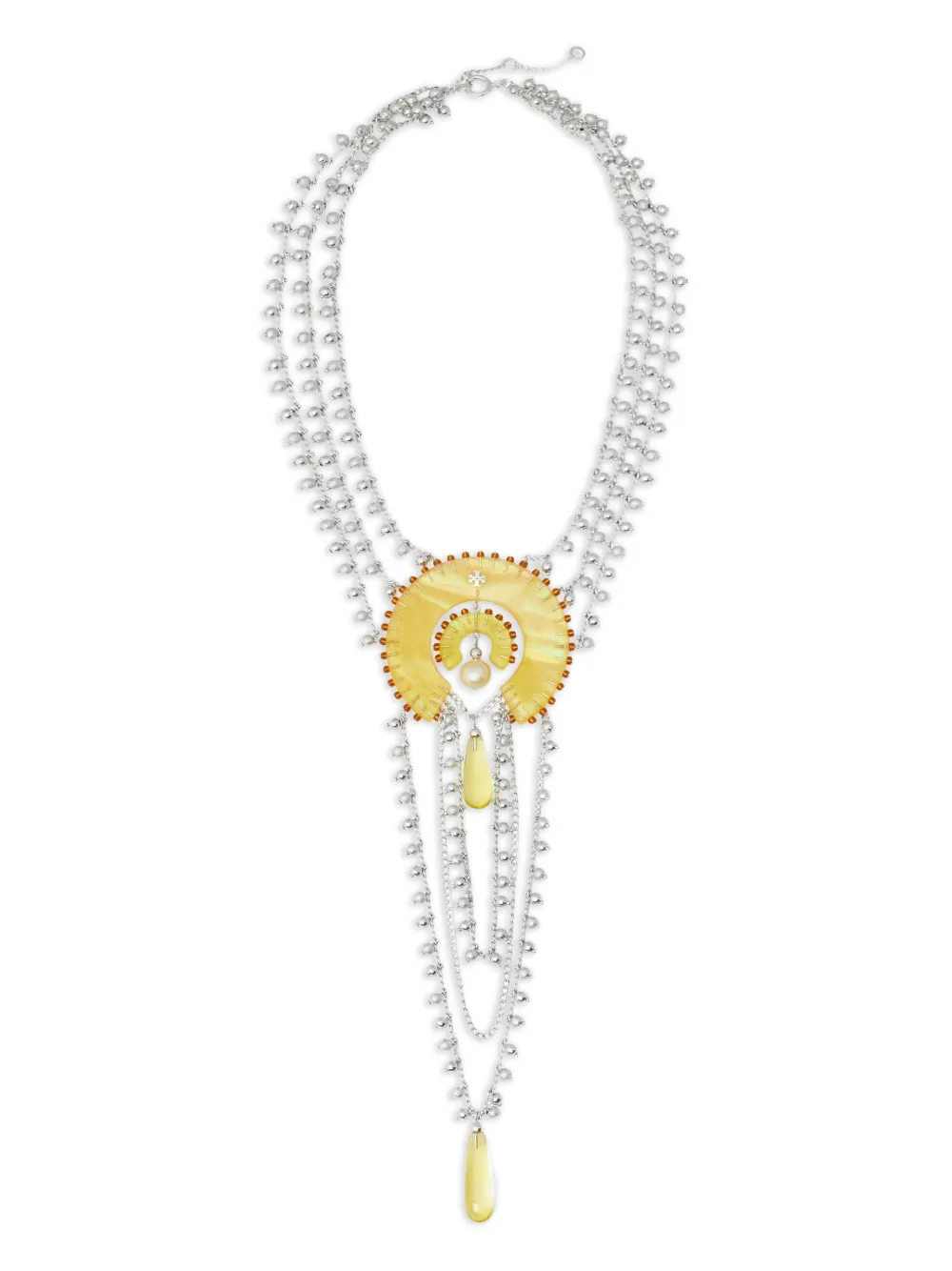 Tory Burch Layered Necklace In Metallic