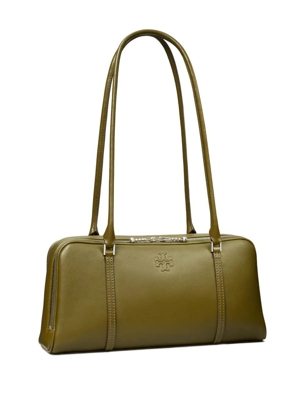 Tory Burch small Marshmallow leather zip-top bag - Groen