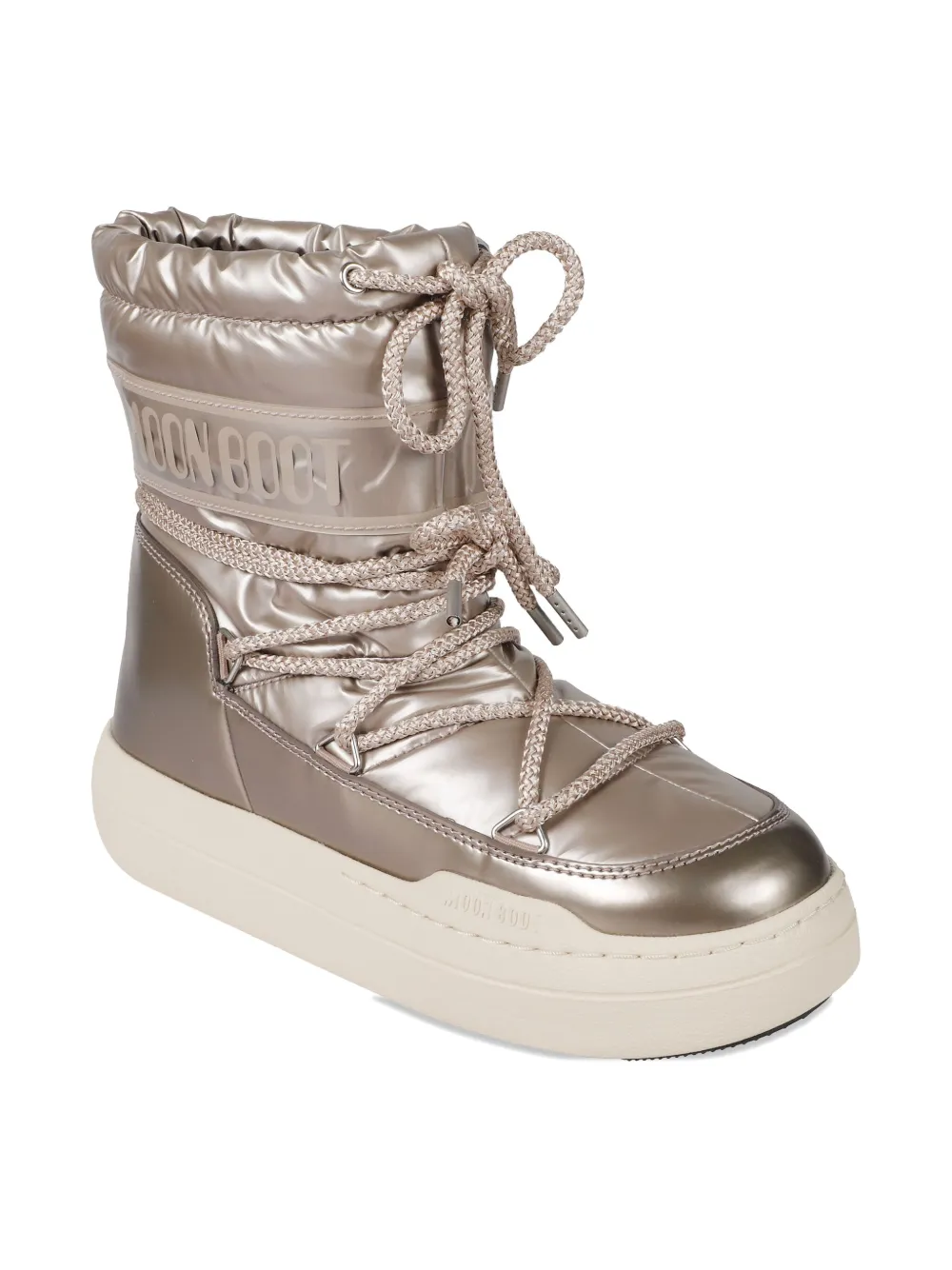 Moon Boot Kids' Park Logo Lace-up Snow Boots In Pink