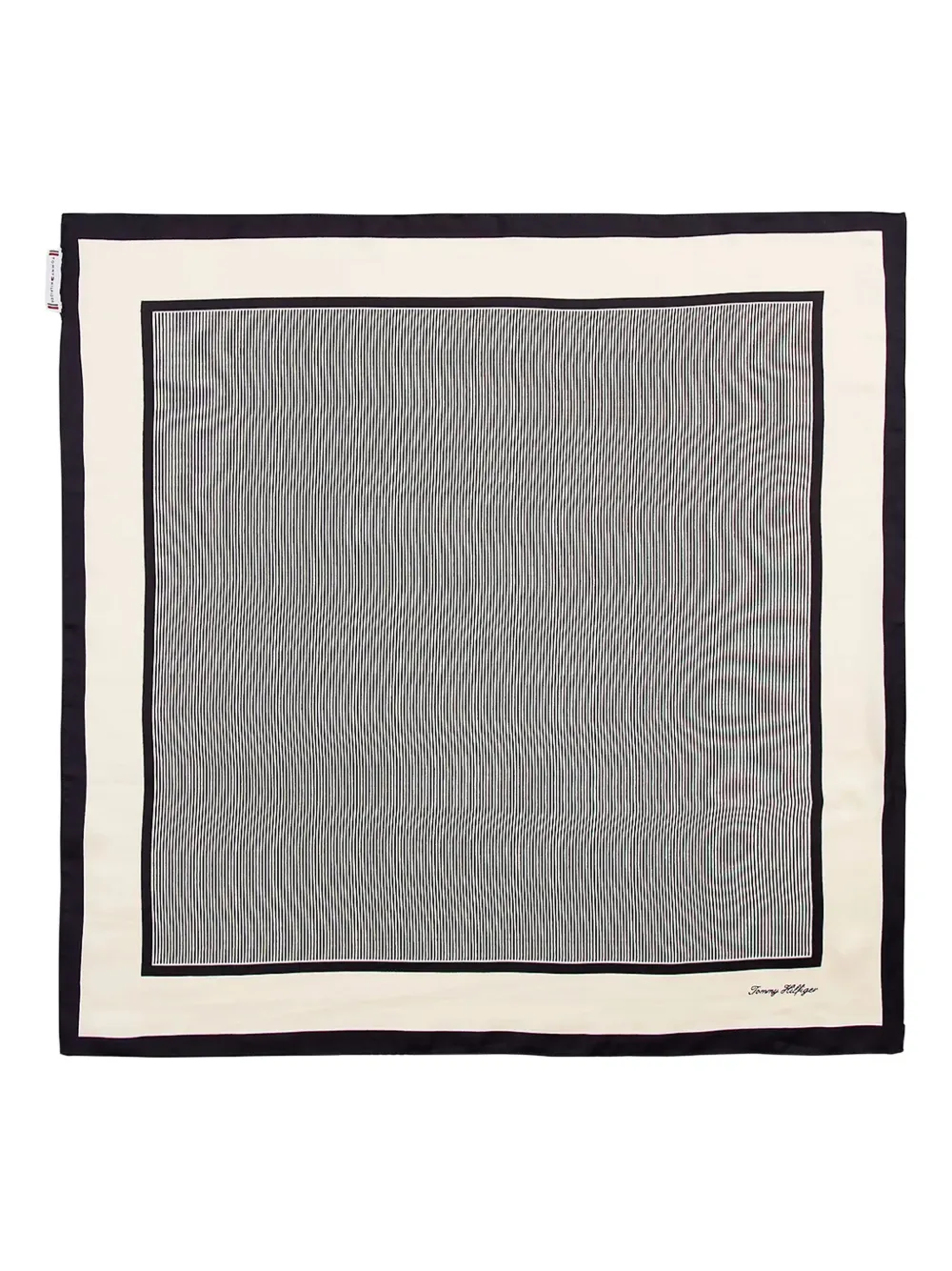 Tommy Hilfiger striped-pattern silk scarf - ブルー Tommy Hilfiger striped-pattern silk scarf - ブルー