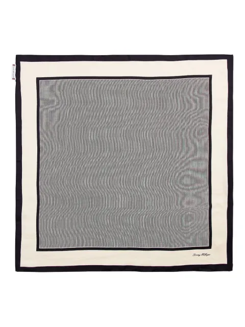 Tommy Hilfiger striped-pattern silk scarf