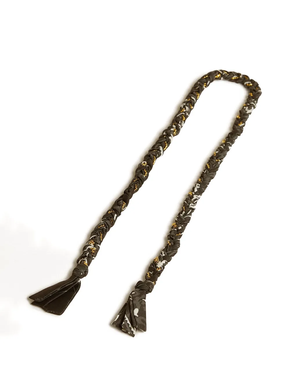 Golden Goose Braided Tassel Keychain In Brown