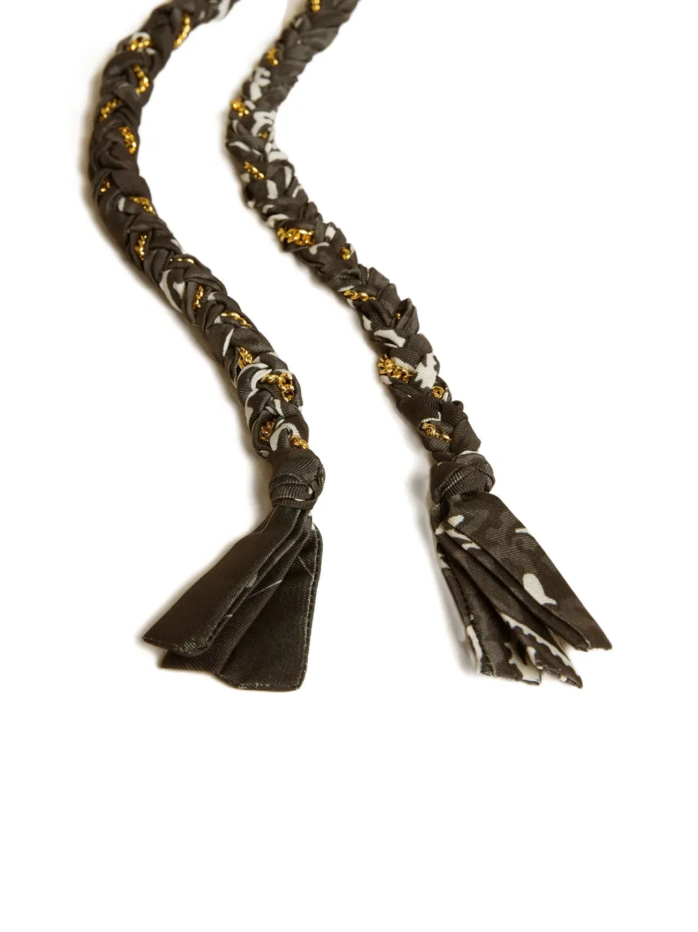Golden Goose Braided Tassel Keychain In Brown
